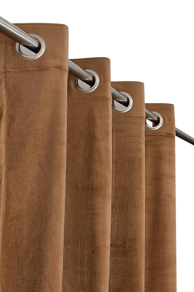 Ambrosia ستائر رومينا المخملية بني فاتح – 140 × 240 سم - Image 4